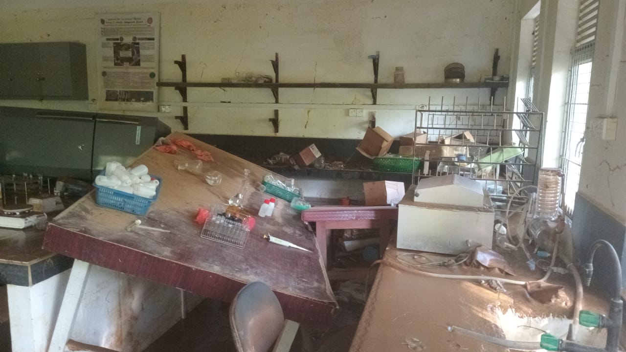 Total Loss of Many Laboratory Equipment
